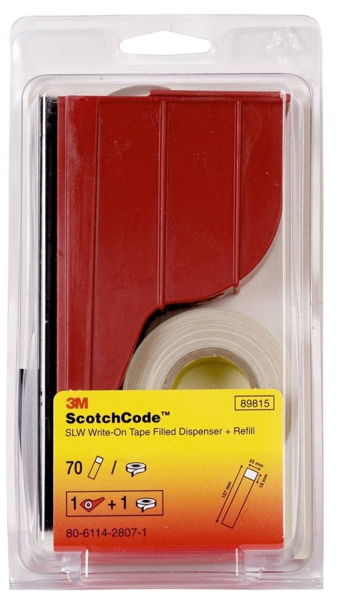 3M ScotchCode SLW dispenser with 70 cable markers, can be labelled