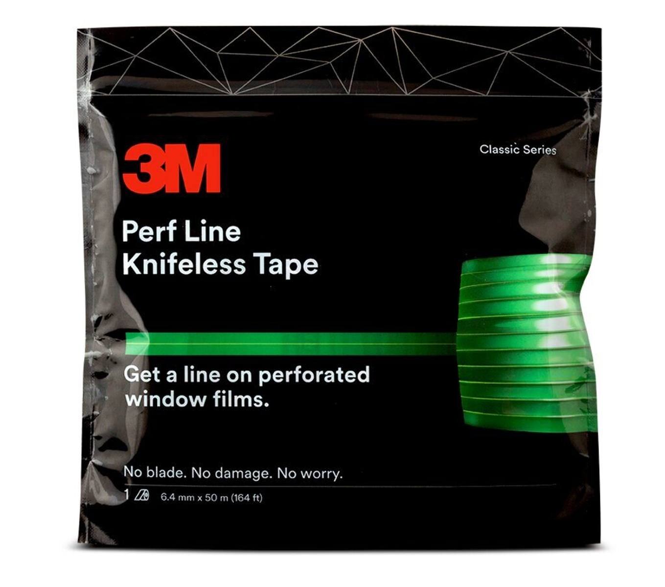  3M Perf Line veitsetön nauha vihreä 6.4mm x 50m