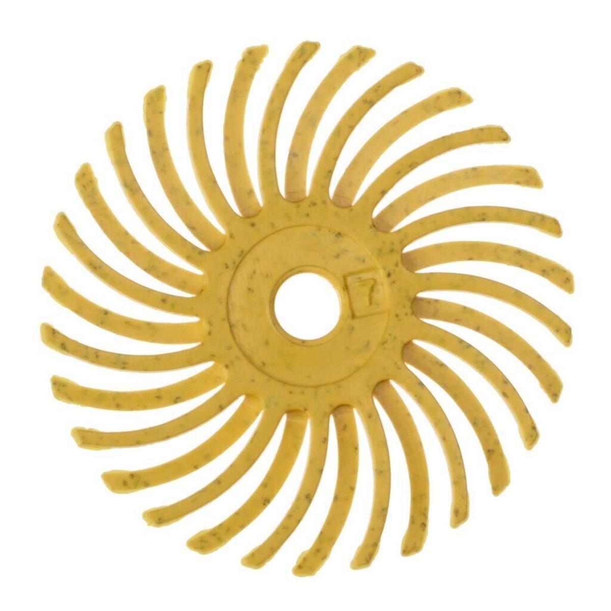 3M Scotch-Brite Segmentos simples radiales RB-ZB, amarillo, 25,4 mm, 3,0 mm, P80, Tipo C #27612