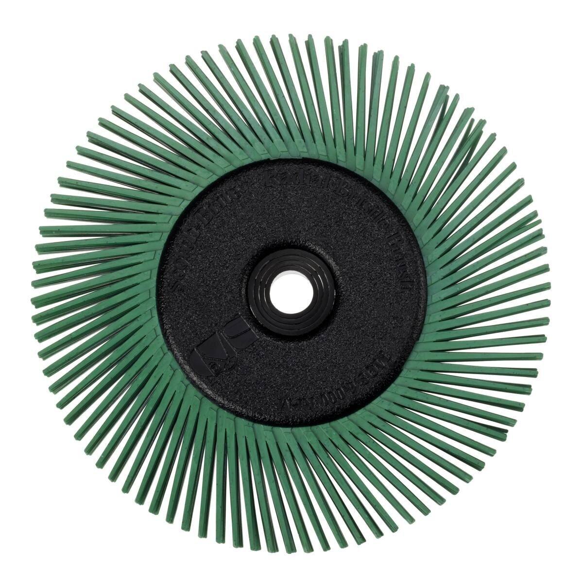 3M Scotch-Brite Radial Bristle Disc BB-ZB with flange, green, 152.4 mm, P50, Type A #27605