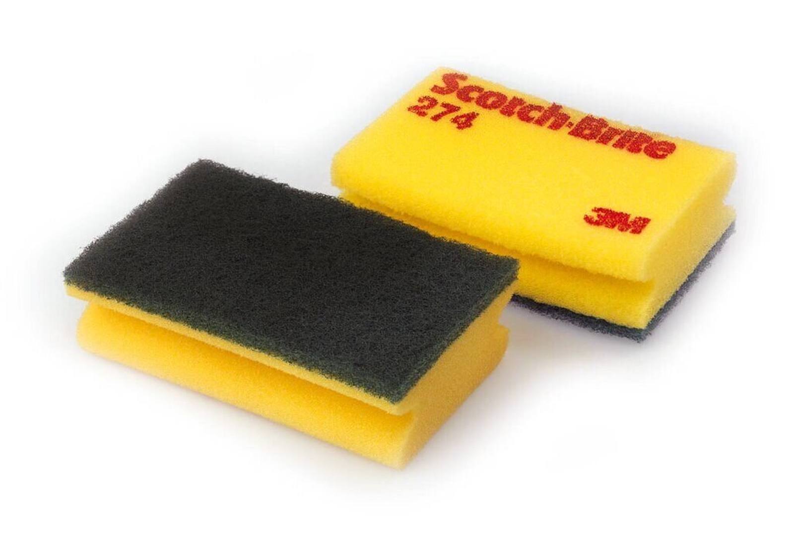 3M Scotch-Brite Cleaning sponge 274 yellow / green 95mmx150mm