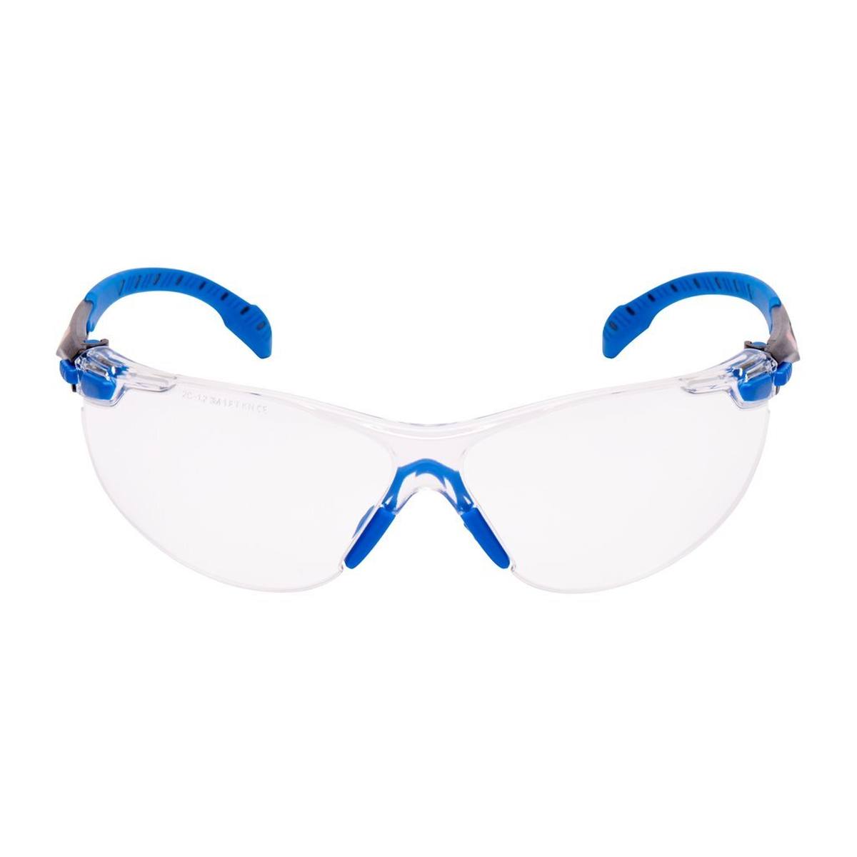 occhiali di sicurezza 3M Solus 1000, aste blu/nere, rivestimento Scotchgard antiappannamento/antigraffio (K&amp;N), lenti trasparenti, S1101SGAF-EU