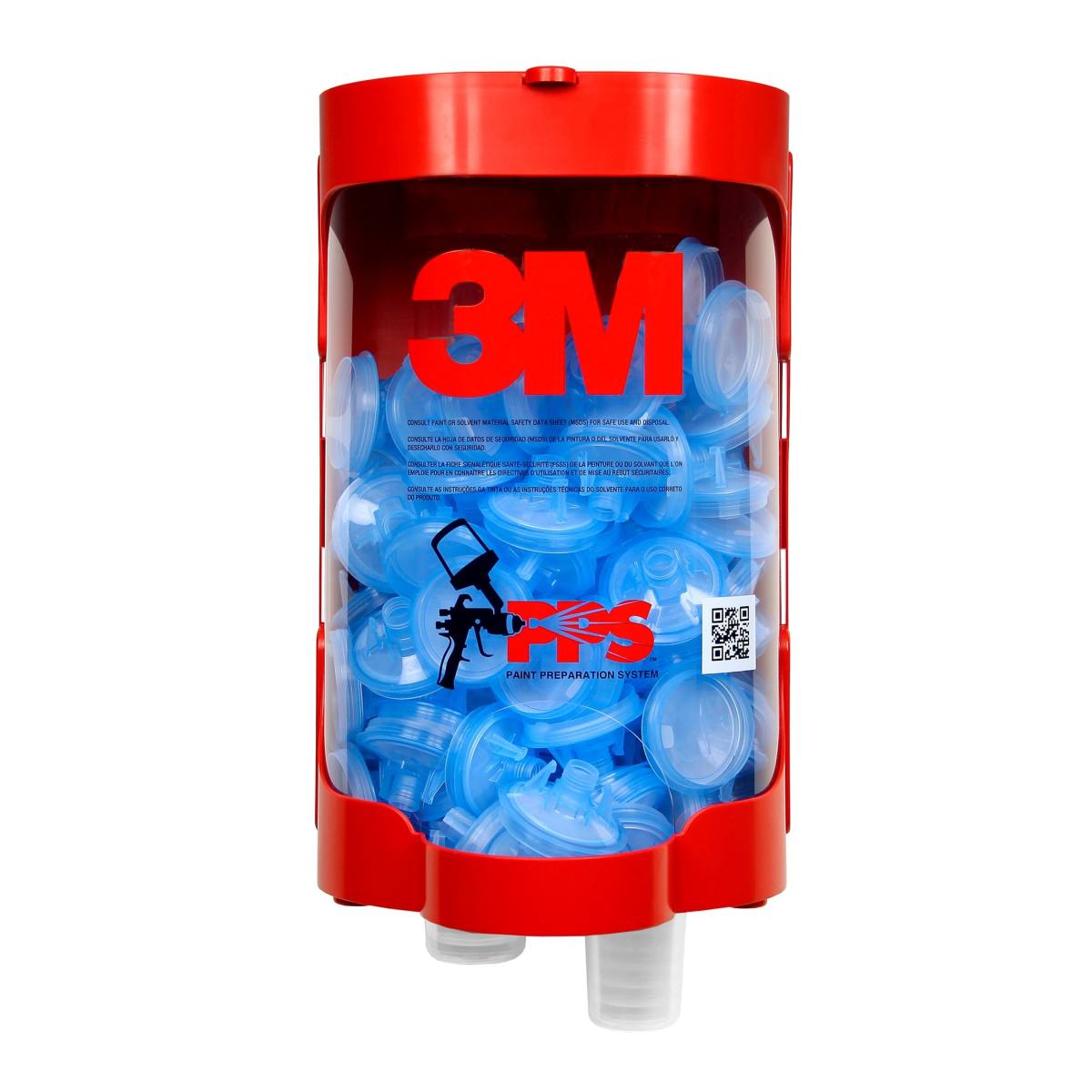 3M PPS Dispensador para vaso interior y tapa PPS de 0,17 litros, rojo
