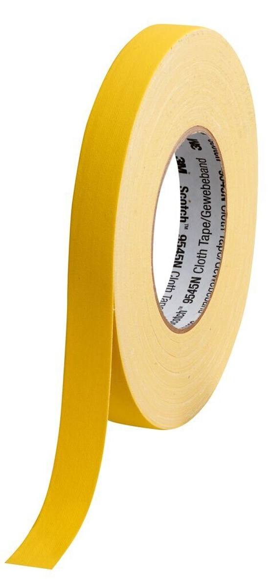 3M Scotch 9545N Impregnated fabric tape, yellow, 19 mm x 50 m, 0.3 mm