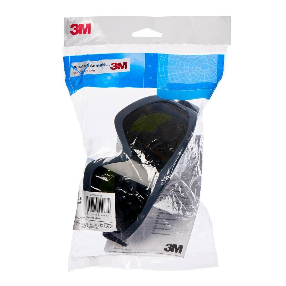 3M 2890 Full-vision bril, AS/AF/UV, PC, met ventilatiesleuf, verstelbaar scharnier