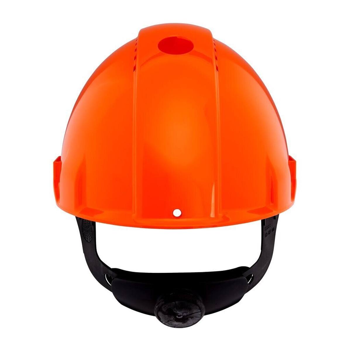 3M Casco de seguridad G3000 G30NUO de color naranja, ventilado, con uvicator, trinquete y correa de soldadura de plástico