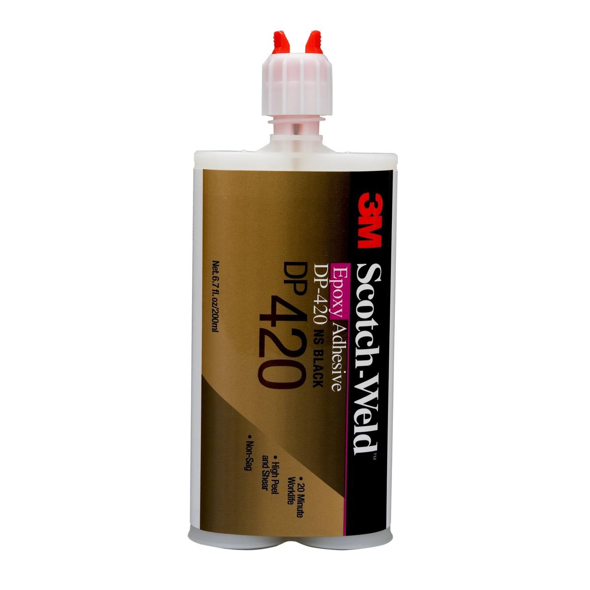 3M Scotch-Weld 2-component construction adhesive based on epoxy resin for the EPX system DP 420 NS, black, 400 ml
