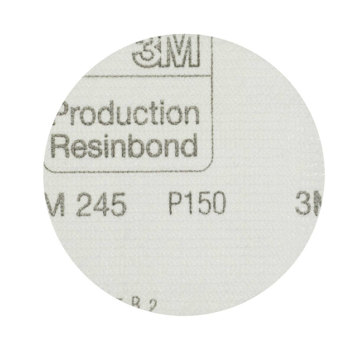 3M Hookit hook and loop adhesive disk 245, 150 mm, P80, unperforated #01647