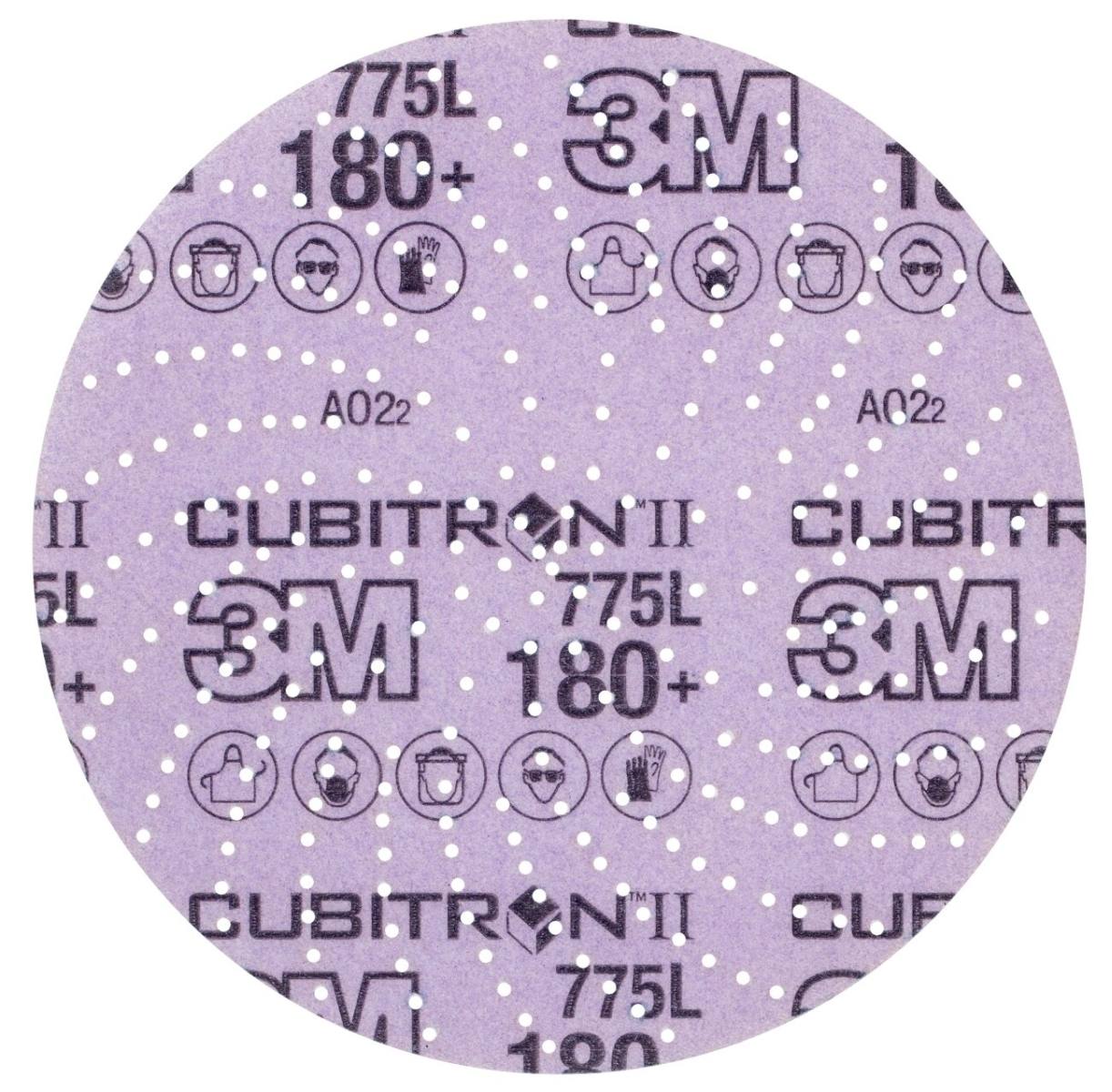 3M Cubitron II Disco de película Hookit 775L, 150 mm, 180+, multiagujeros #739401