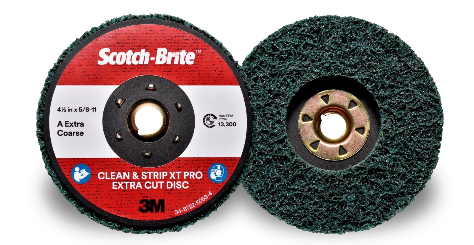 3M Scotch-Brite disque de nettoyage grossier XT-DB Pro Extra Cut, 115 mm x 22 mm, A, extra coarse