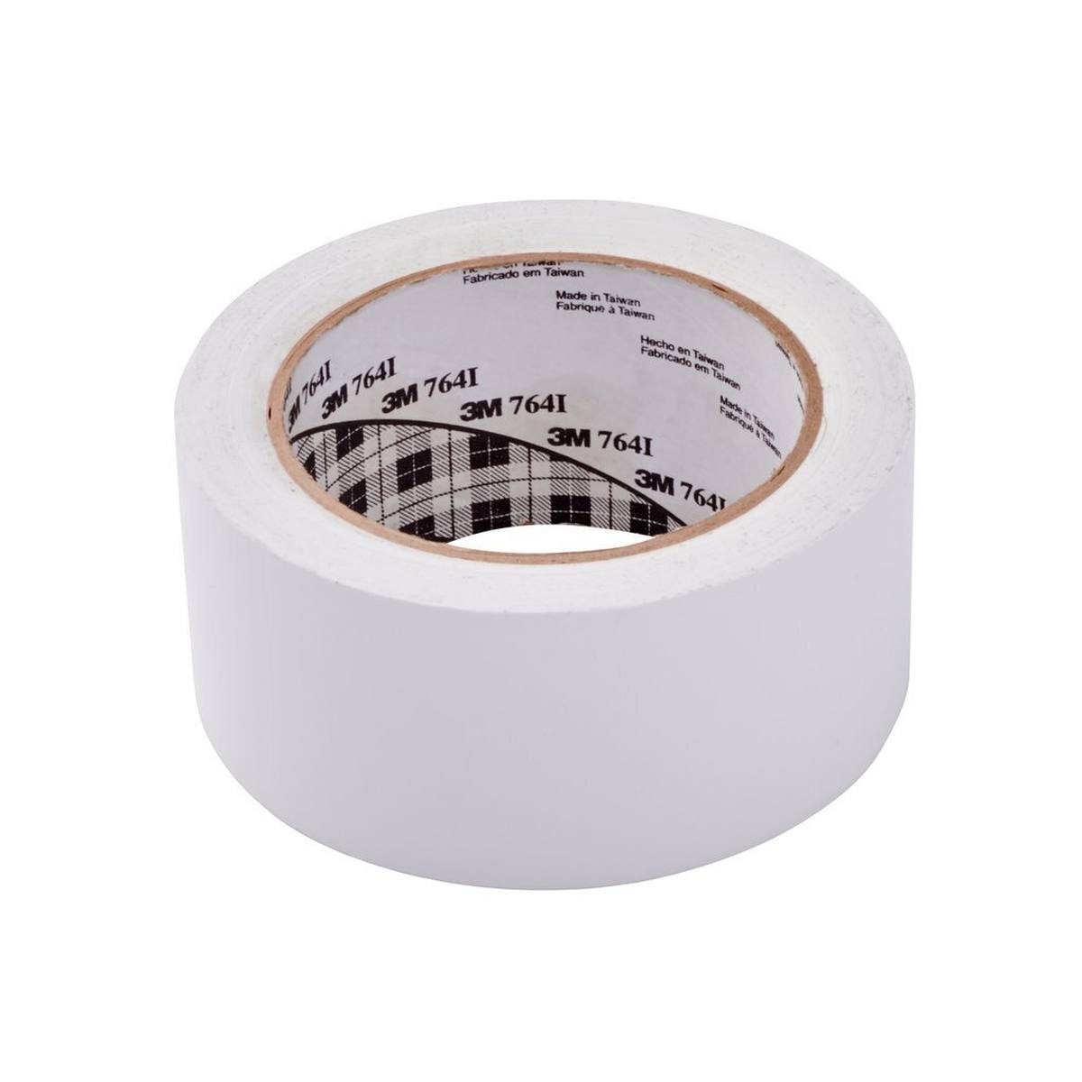 3M ruban adhésif PVC tout usage 764, blanc, 50 mm x 33 m, emballage individuel pratique