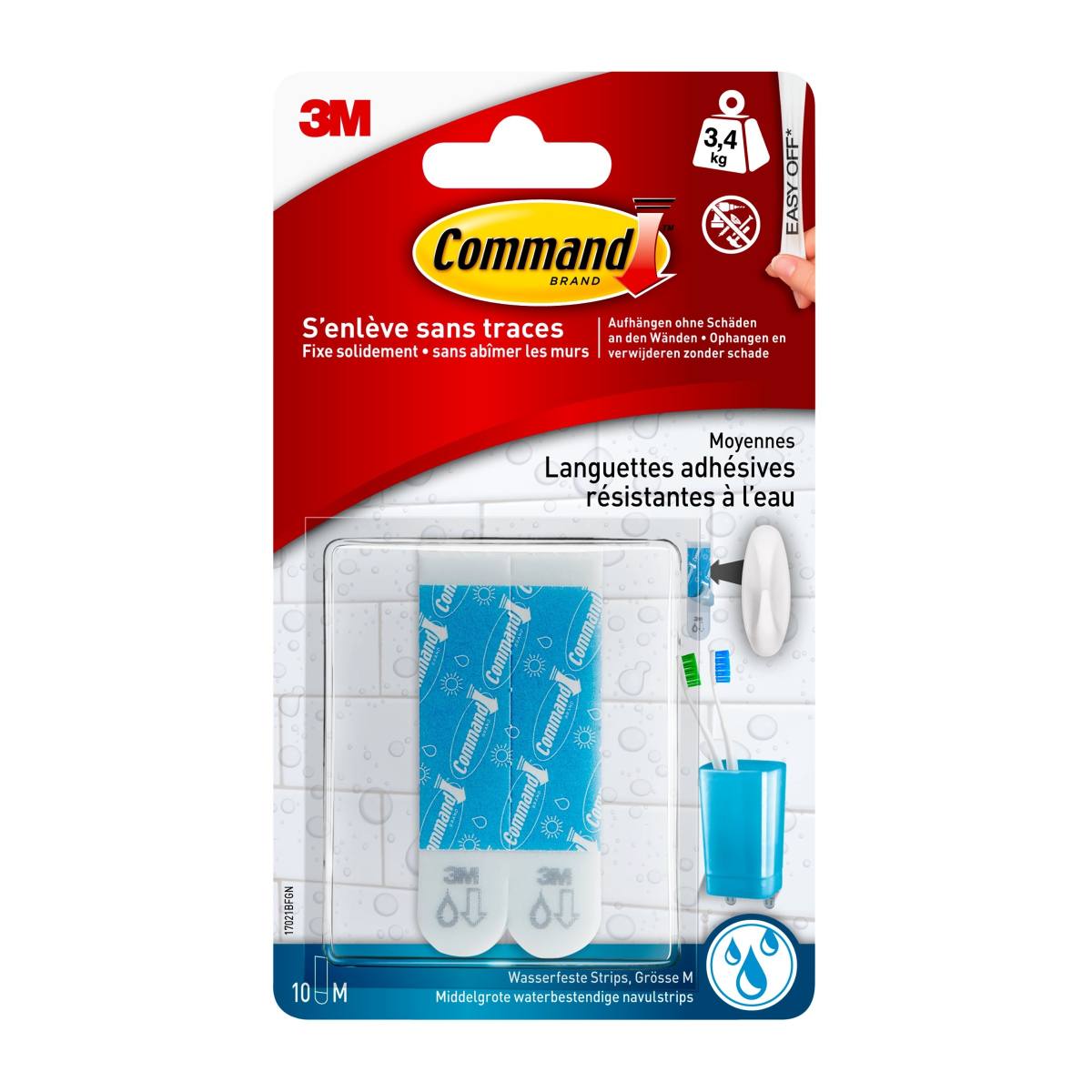 3M Command Medium adhesive and refill strips, 17021P