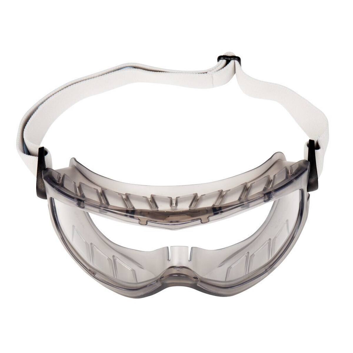 3M 2890A Volzichtbril, acetaat coating, AS/AF/UV, PC, met ventilatiesleuf, verstelbare scharnieren