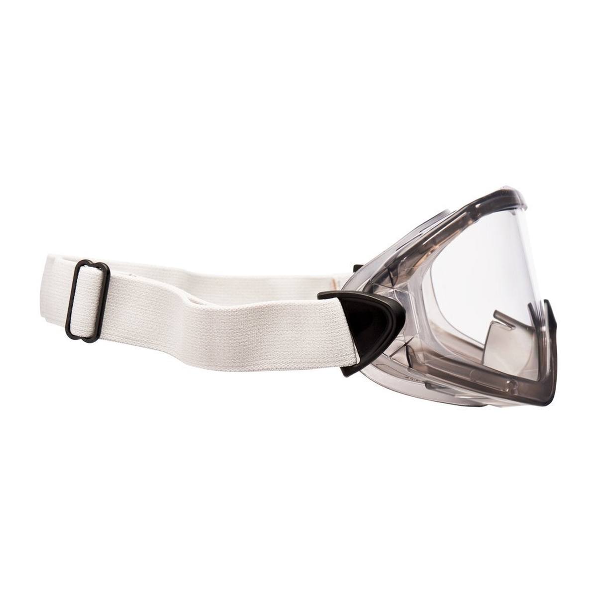 3M 2890S Full-vision goggles AS/AF/UV, PC, without ventilation slots (gas-tight), adjustable hinges
