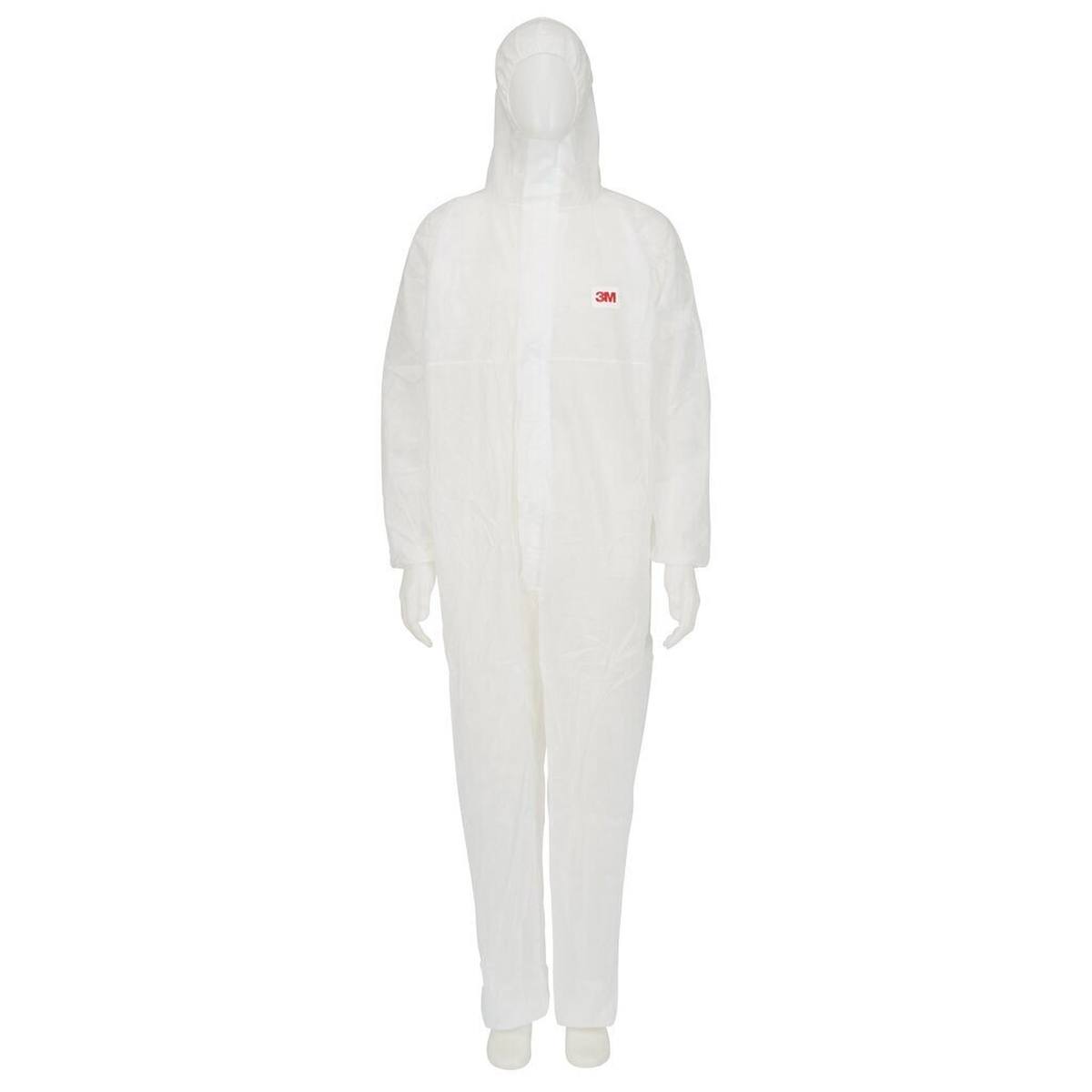 3M 4500 W Protective suit, white, CE, size M, material polypropylene, elasticated cuffs