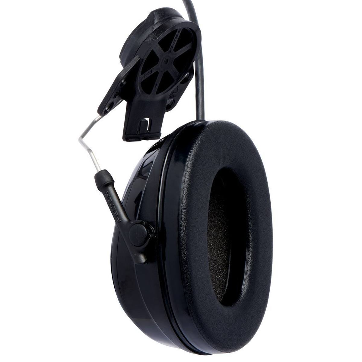 3M PELTOR Casque antibruit ProTac III Slim, noir, version casque, avec technologie d'atténuation active en fonction du niveau pour percevoir les bruits environnants, SNR=25 dB, noir