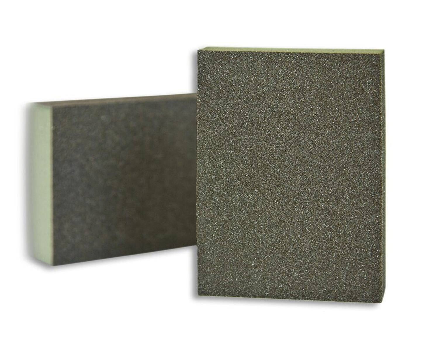3M Abrasive sponge, coated on four sides, 68 mm x 100 mm x 26 mm, hard, fine #68028