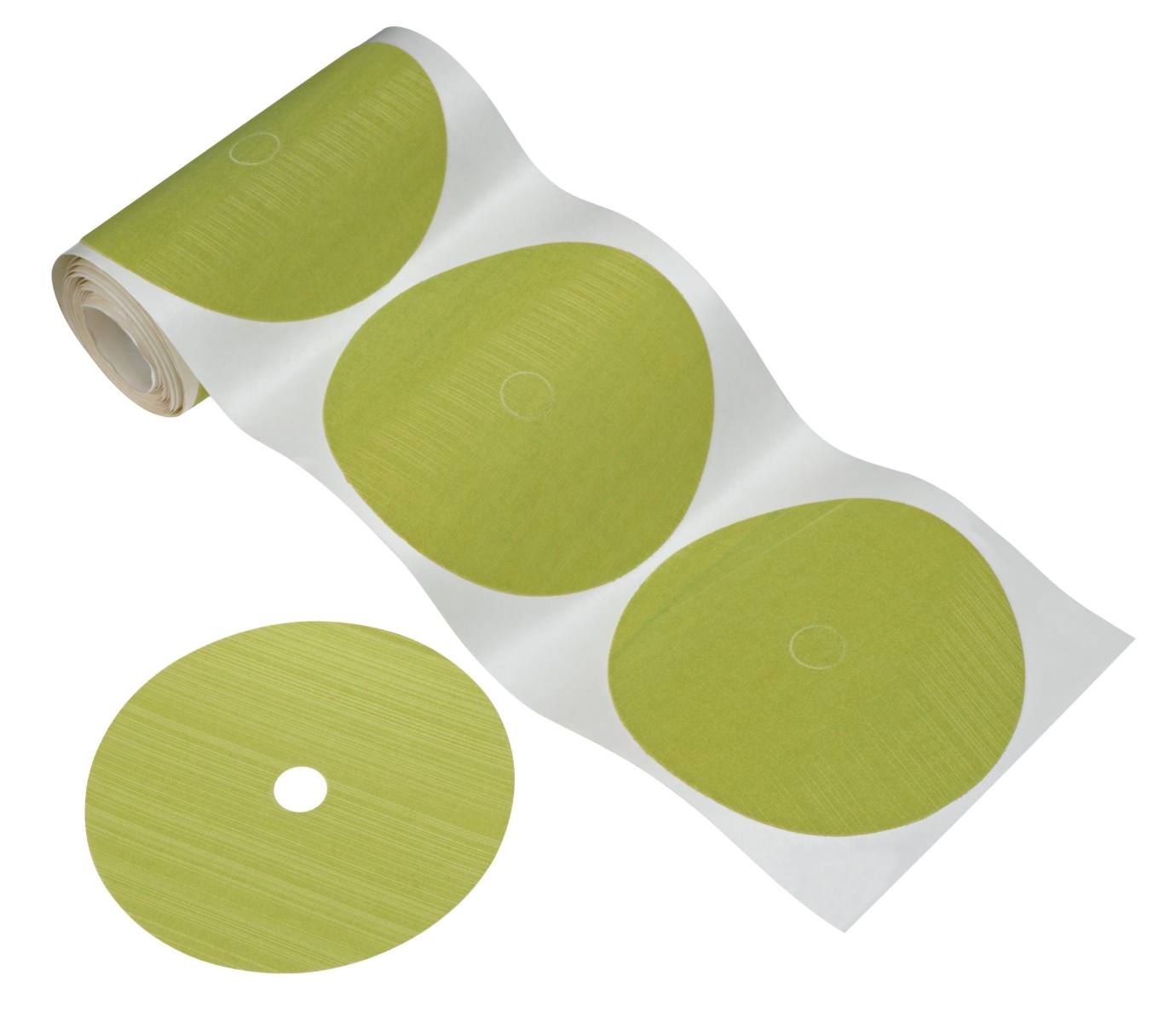 3M Trizact Disco de película estructurada 268XA, 127mmx12,7m, verde, A035 (rollo de 100 discos) #94140