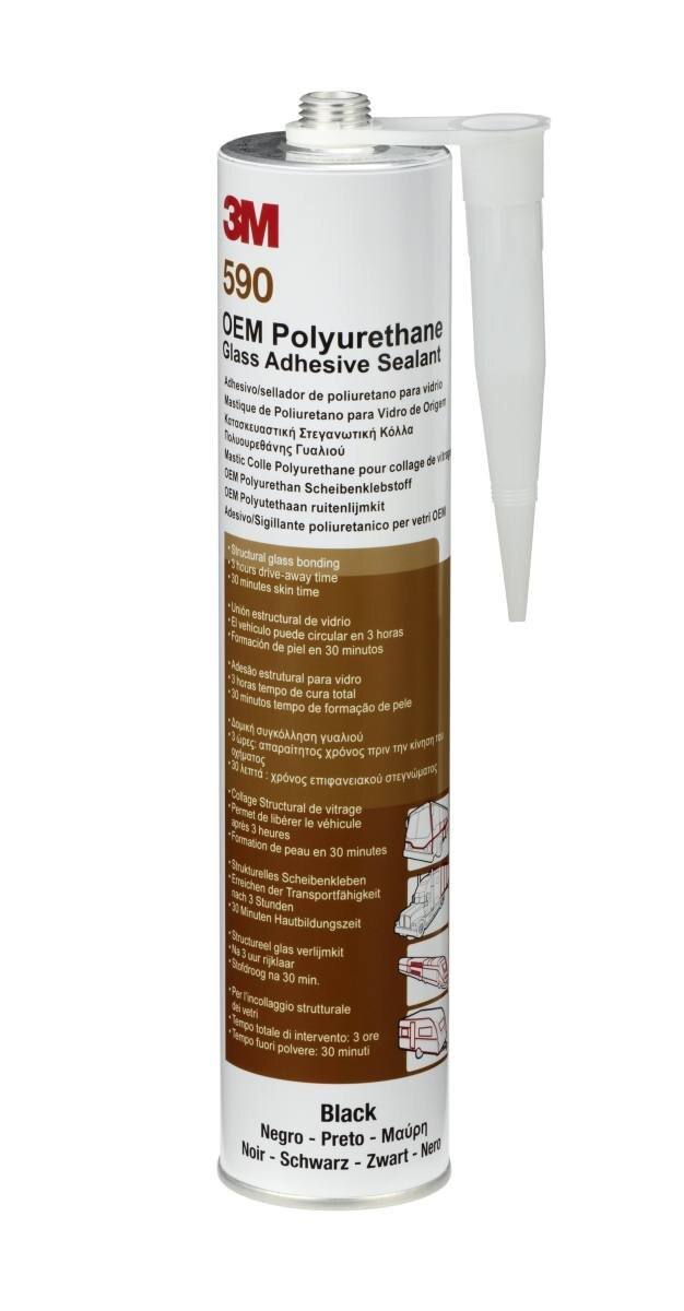 3M Kleb- und Dichtmasse / Scheibenklebstoff auf Polyurethanbasis 590, Schwarz, 310 ml