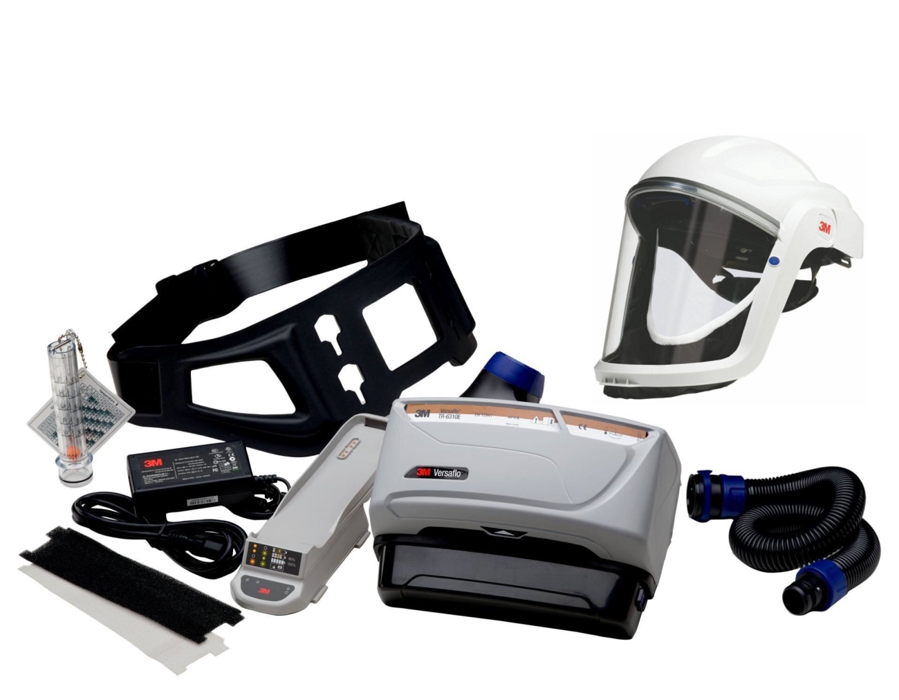3M TR-619+ Versaflo starter pack incl. TR-602E, accessories and 3M Versaflo Safety helmet M206 with comfort face seal and polycarbonate visor, clear