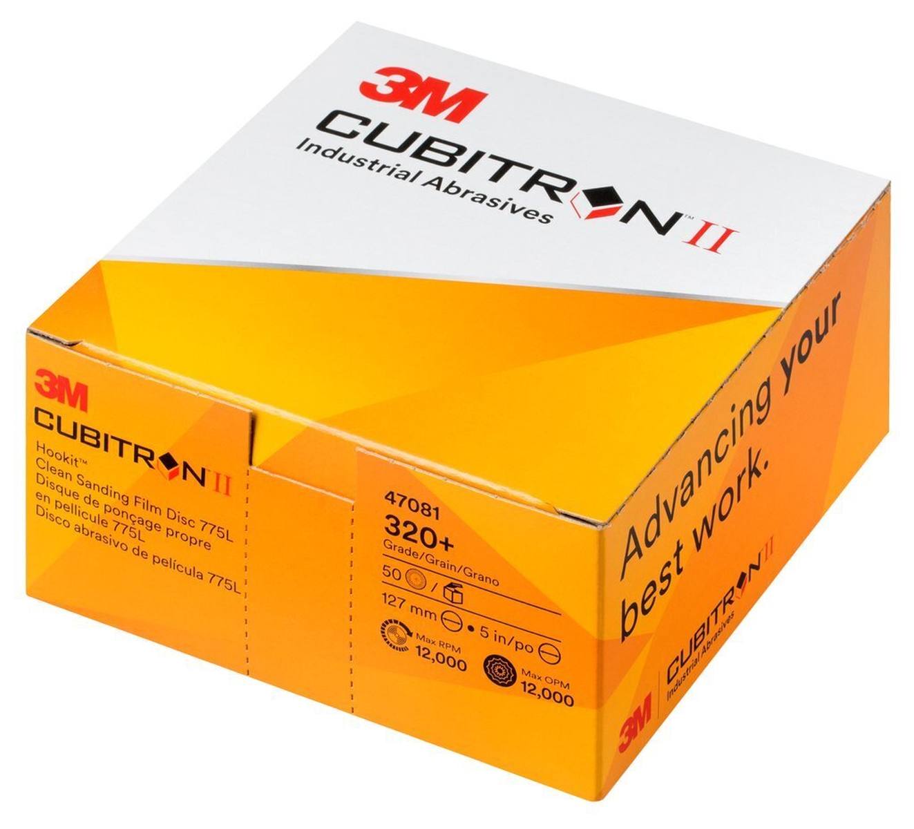 3M Cubitron II Hookit Filmscheibe 775L, 125 mm, 320+, multihole #47081