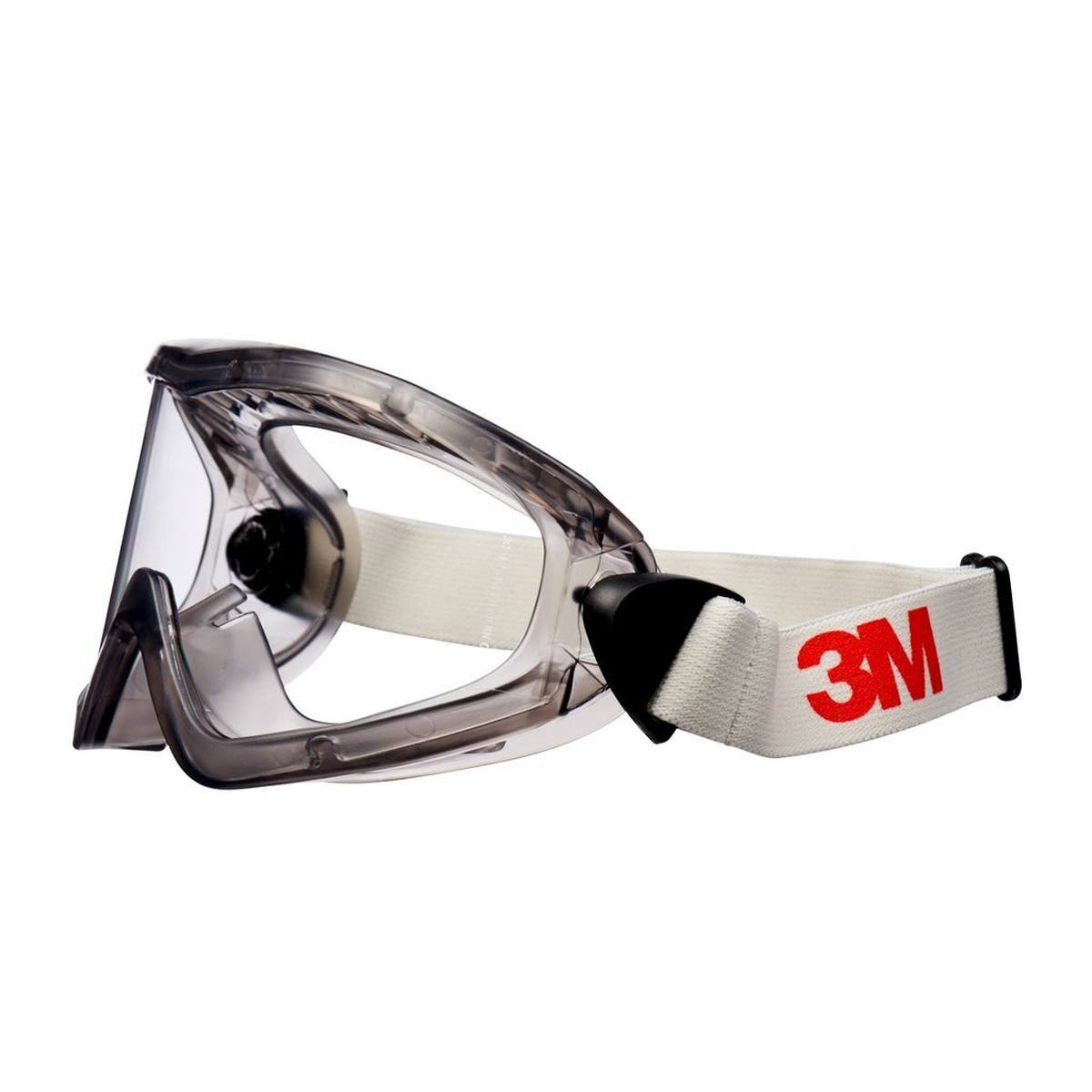 3M 2890 Vollsichtbrille, AS/AF/UV, PC, mit Belüftungsschlitz, verstellbare Gelenke