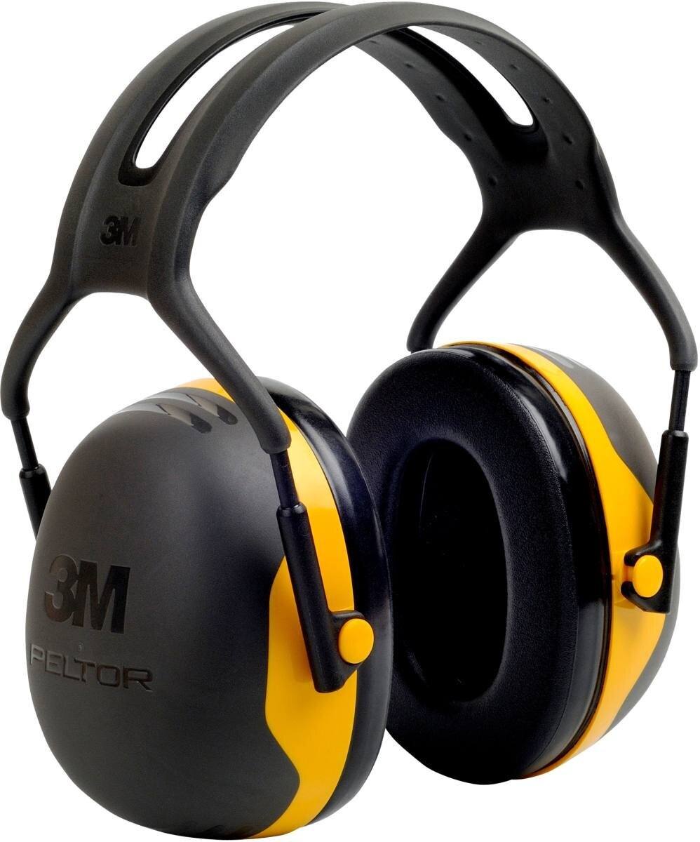 3M Peltor-kuulokkeet, X2A-päähine, keltainen, SNR = 31 dB.