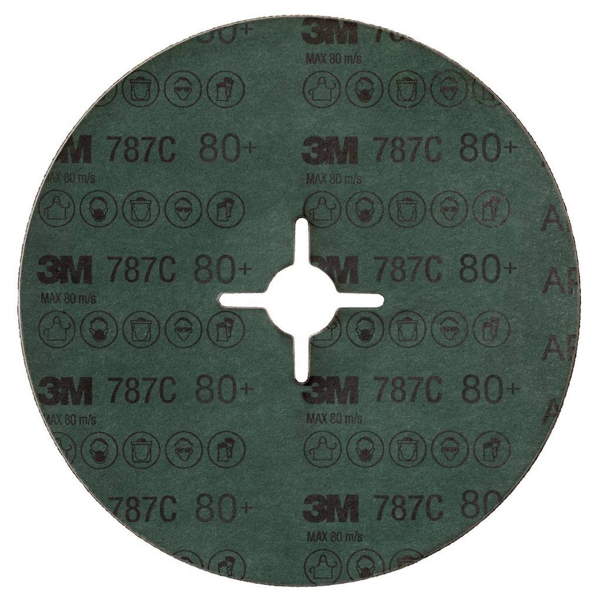3M 787C Fiber sanding discs 180mm P80+ #779910