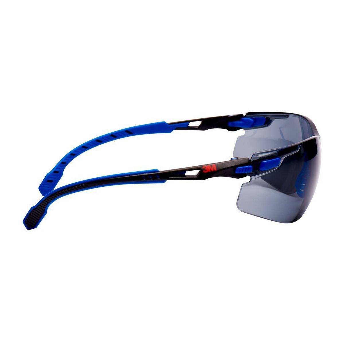 3M Solus 1000 Schutzbrille, blau/schwarze Bügel, Scotchgard Anti-Fog-/Antikratz-Beschichtung (K&N), graue Scheibe, S1102SGAF-EU
