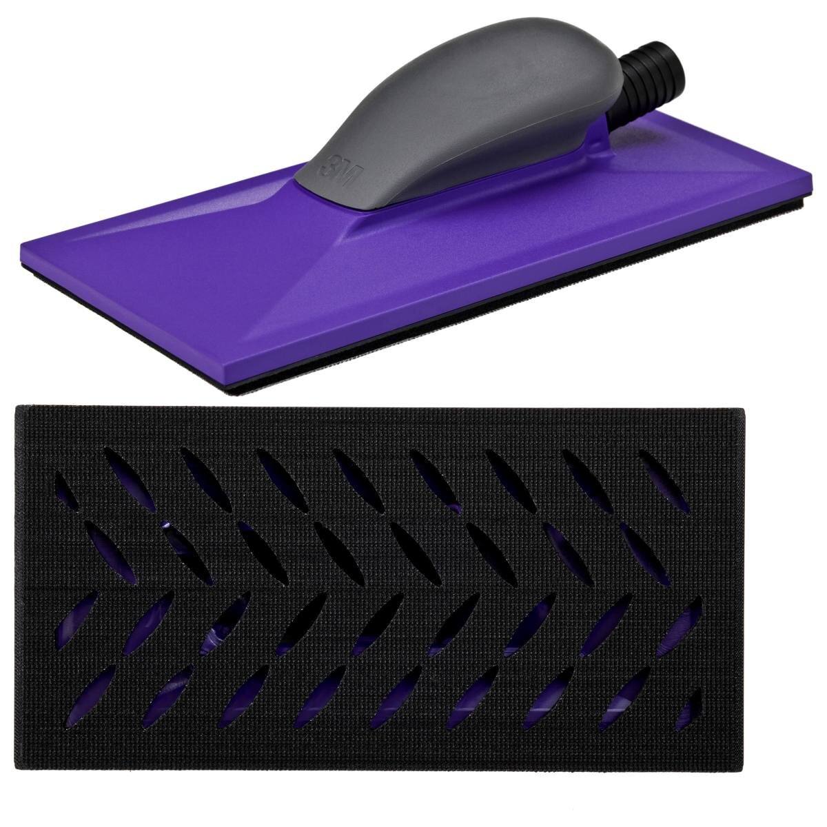  3M Hookit Purple Premium käsilohko, 115 mm x 225 mm, monireikäinen käsilohko