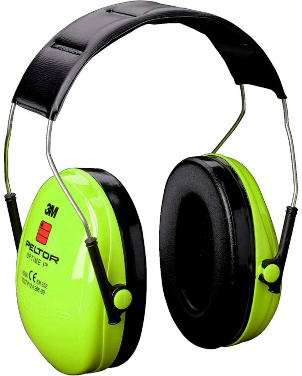 3M Peltor Optime I earmuffs, Hi-VizS headband, high visibility, NR = 27 dB, H510AV