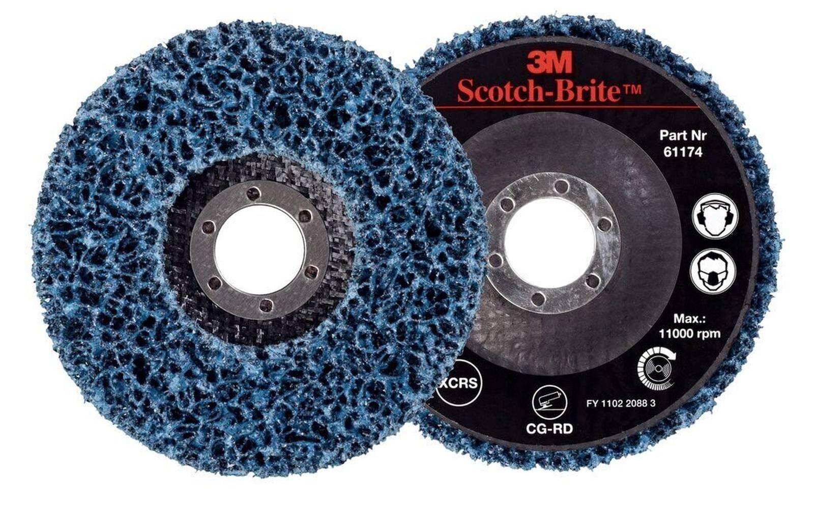 3M Scotch-Brite Disco de limpieza grueso CG-RD, 115 mm, 22 mm, S, extra grueso #61174