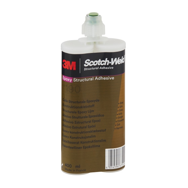 3M Scotch-Weld Adhesivo de construcción de 2 componentes a base de resina epoxi para el sistema EPX DP 190, gris, 400 ml