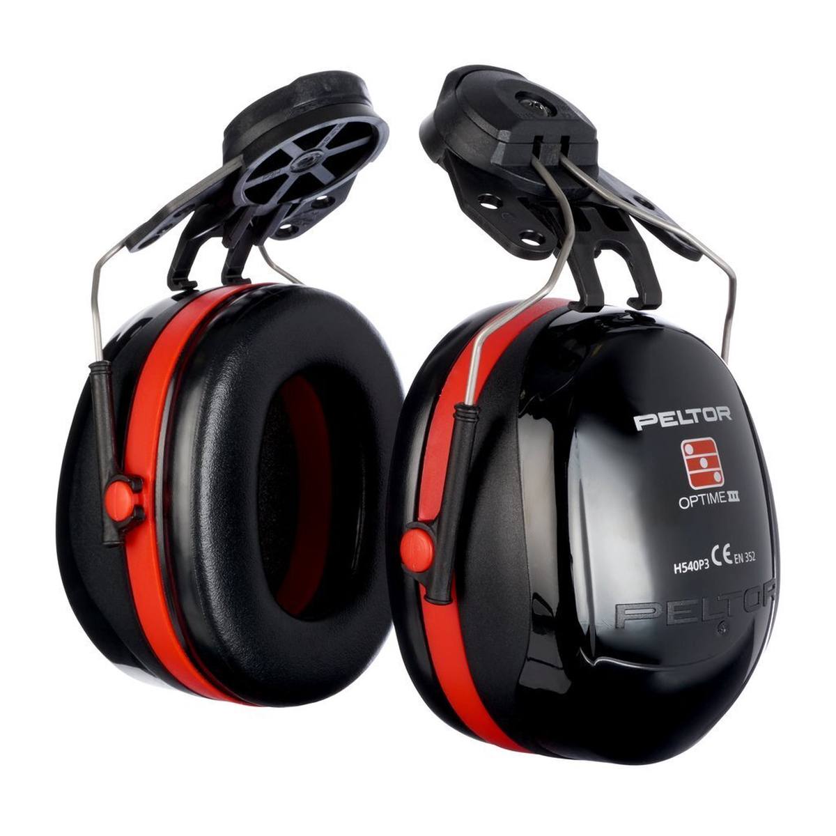 3M PELTOR Optime III -kuulokkeet, kypäräkiinnitys, musta, kypäräadapterilla, SNR=34 dB, H540P3H-413-SV