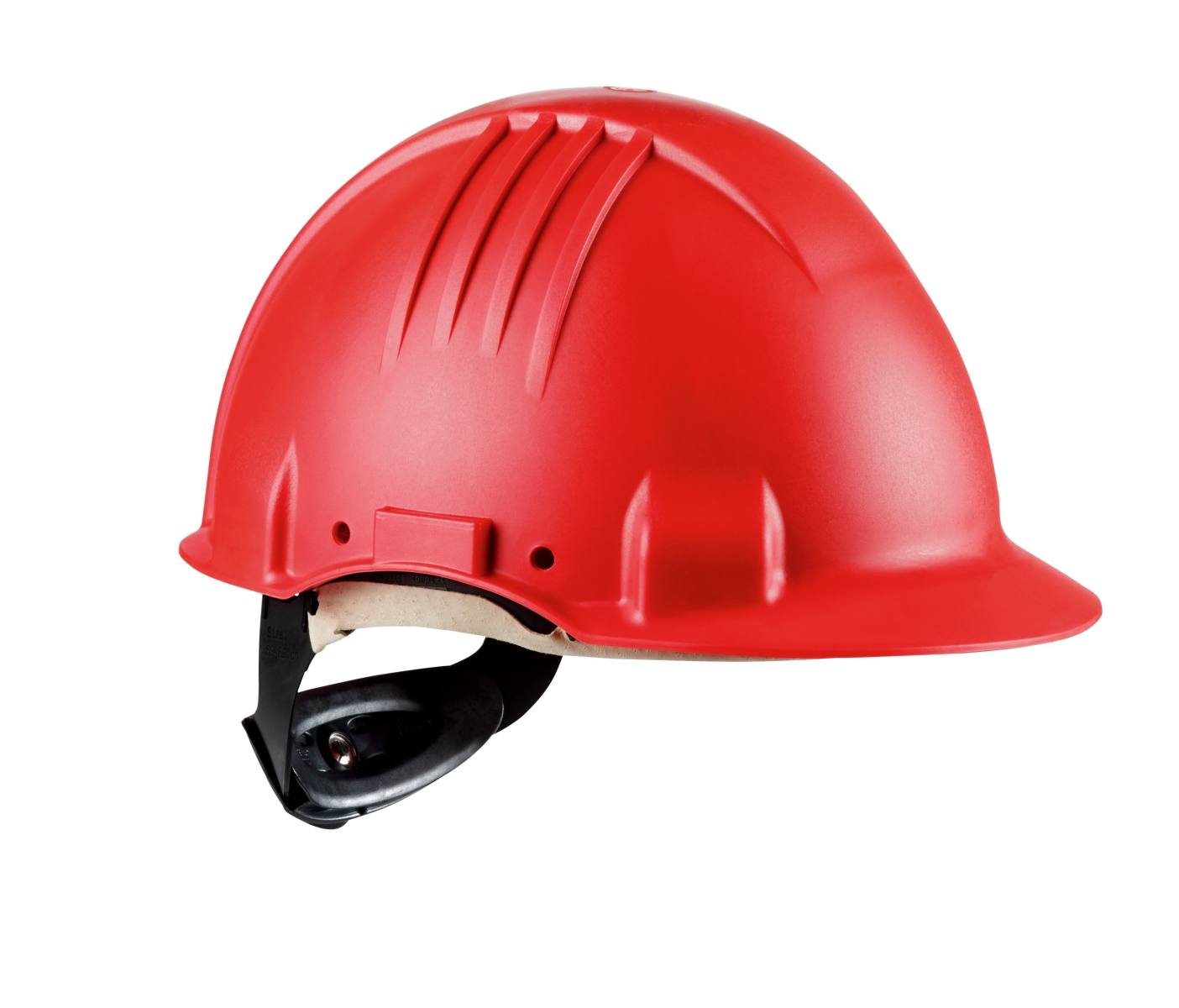 3M High-temperature safety helmet, ratchet fastening, non-ventilated, dielectric 1000 V, leather sweatband, red, G3501M-RD