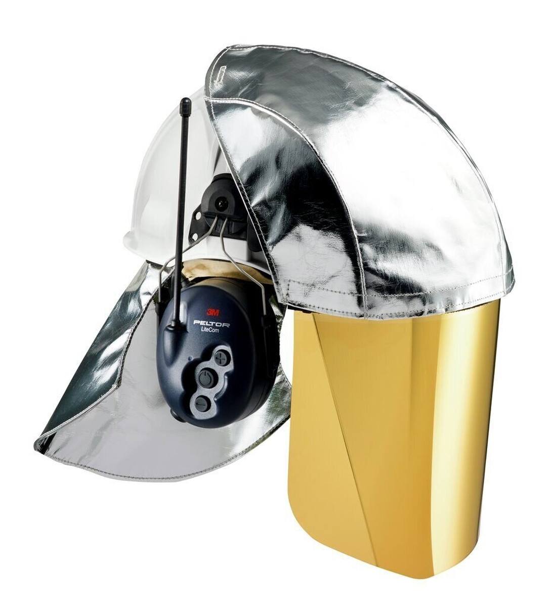 3M FC1-AL protezione per la fronte, alluminio, protegge il casco e chi lo indossa da fiamme, spruzzi e IR