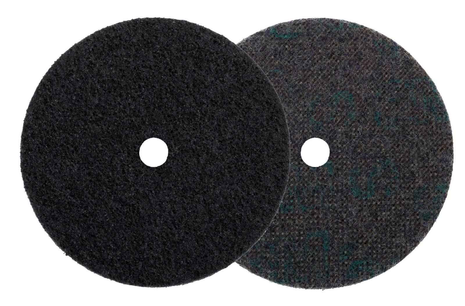 3M Scotch-Brite fleece disc SL-DH with centering, dark brown, 178 mm, 22 mm, coarse heavy duty #243048