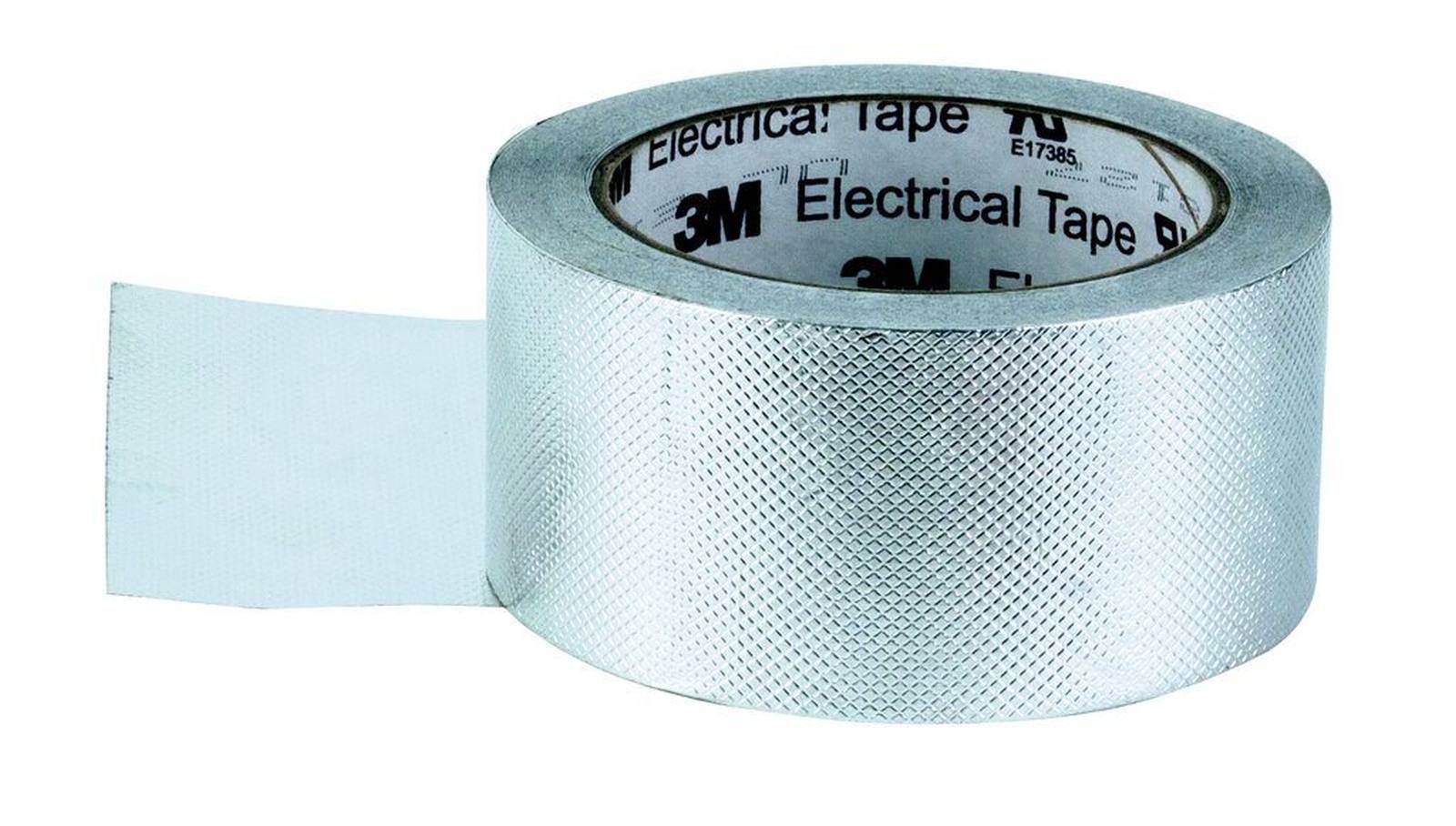 3M ET 1267 Papel de aluminio gofrado, con adhesivo no conductor, aluminio, 584 mm x 16,5 m, 0,13 mm