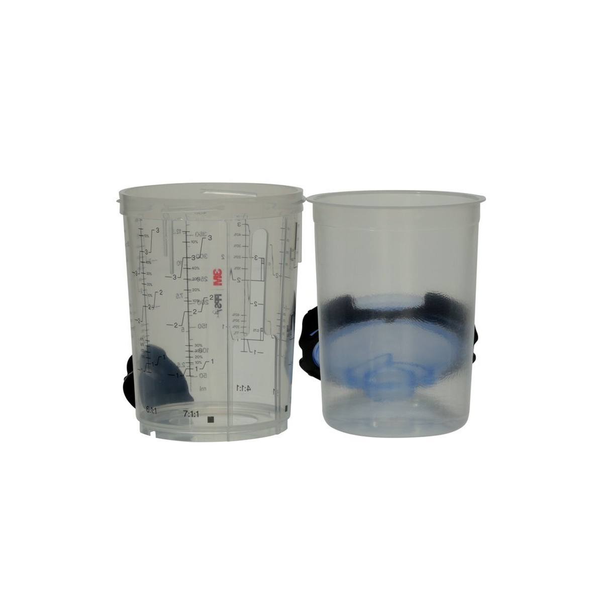 3M PPS Juego Serie 2.0, mediano, 400 ml, filtro de 125Î¼, 50 vasos interiores / 50 tapas / 32 tapones / 1 vaso exterior, 26312