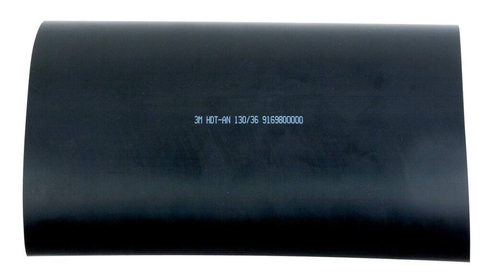 3M HDT-AN Tubo termorretráctil de pared gruesa con adhesivo, negro, 130/36 mm, 1 m