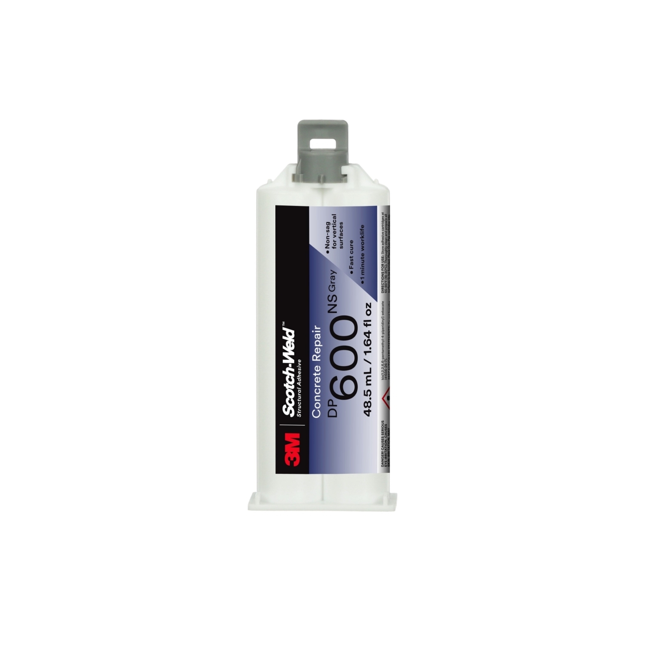 3M Scotch-Weld adhesivo de poliuretano para reparación de hormigón DP600, gris, 48,5 ml