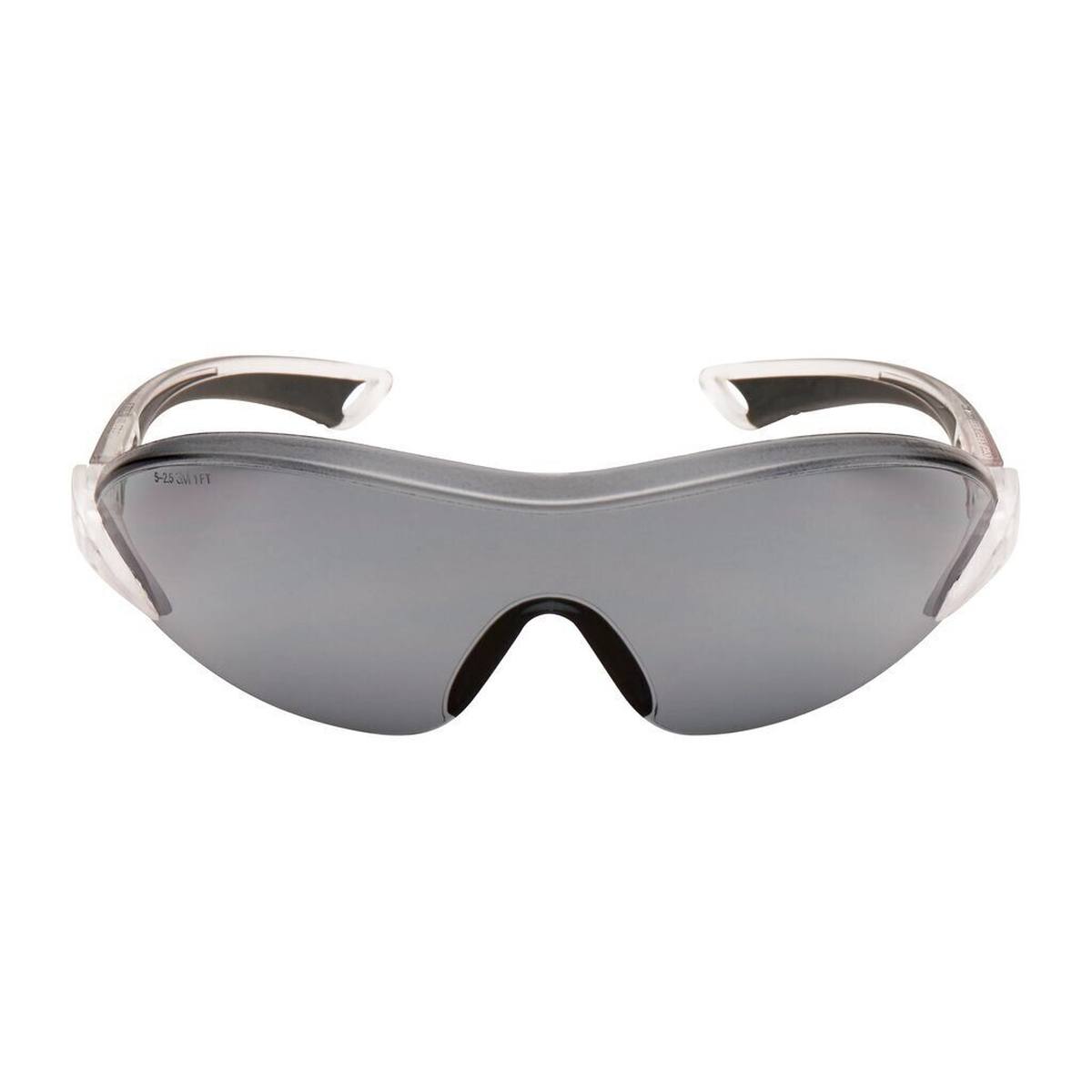 3M 2841 Veiligheidsbril AS/AF/UV, PC, grijs getint, verstelbare pootlengte en kanteling, zachte pootuiteinden