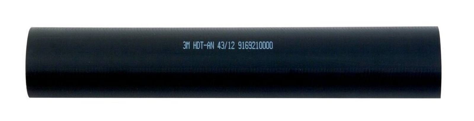 3M HDT-AN Tubo termorretráctil de pared gruesa con adhesivo, negro, 43/12 mm, 1 m