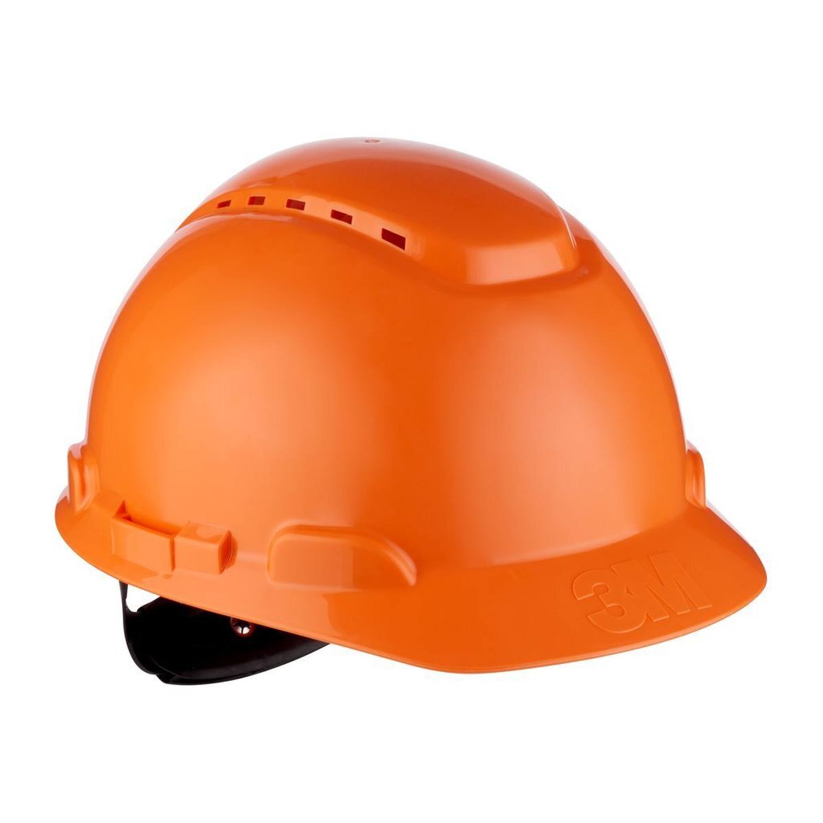 elmetto di sicurezza 3M serie H700 H-700N-OR in arancione, ventilato, con cricchetto e cinturino in plastica per saldatura
