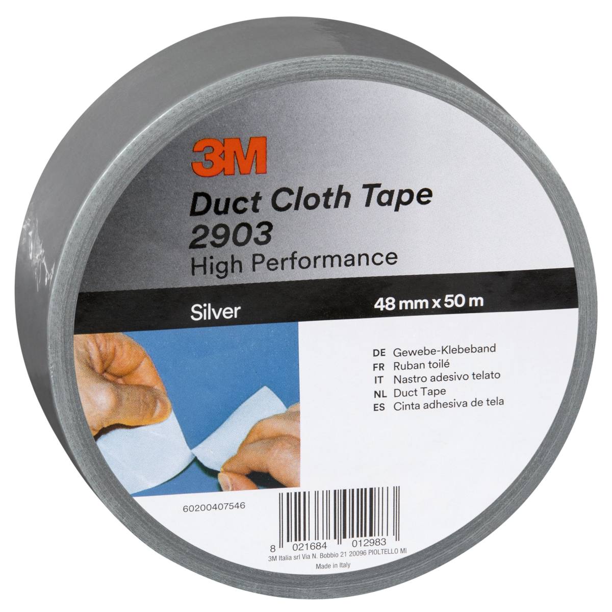 3M Fabric adhesive tape 2903, silver, 48mm x 50m, 0.15mm