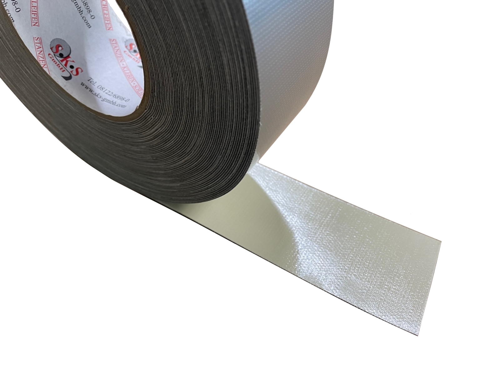 S-K-S 991 Zandstraaltape Stoffen tape, 3-laags op rol, 0,9mm, 250mmx25m zilver