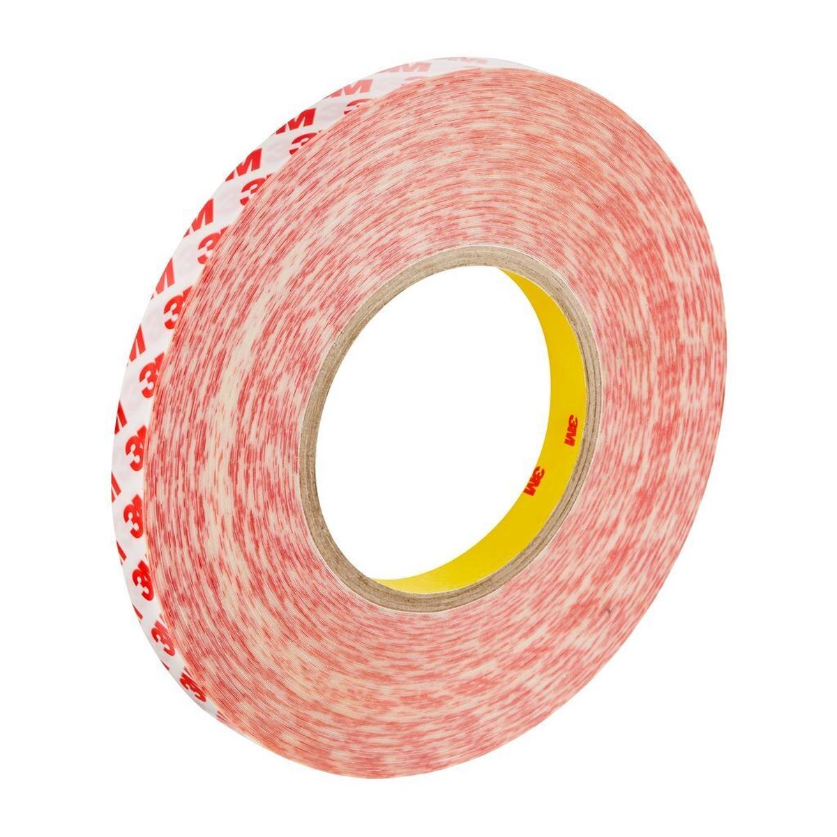 3M Double-sided adhesive tape with polyester backing GPT-020F, transparent, 12 mm x 50 m, 0.202 mm
