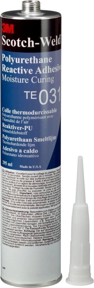 3M Scotch-Weld Reactive Polyurethane Hotmelt Adhesive TE 031, White, 295 ml