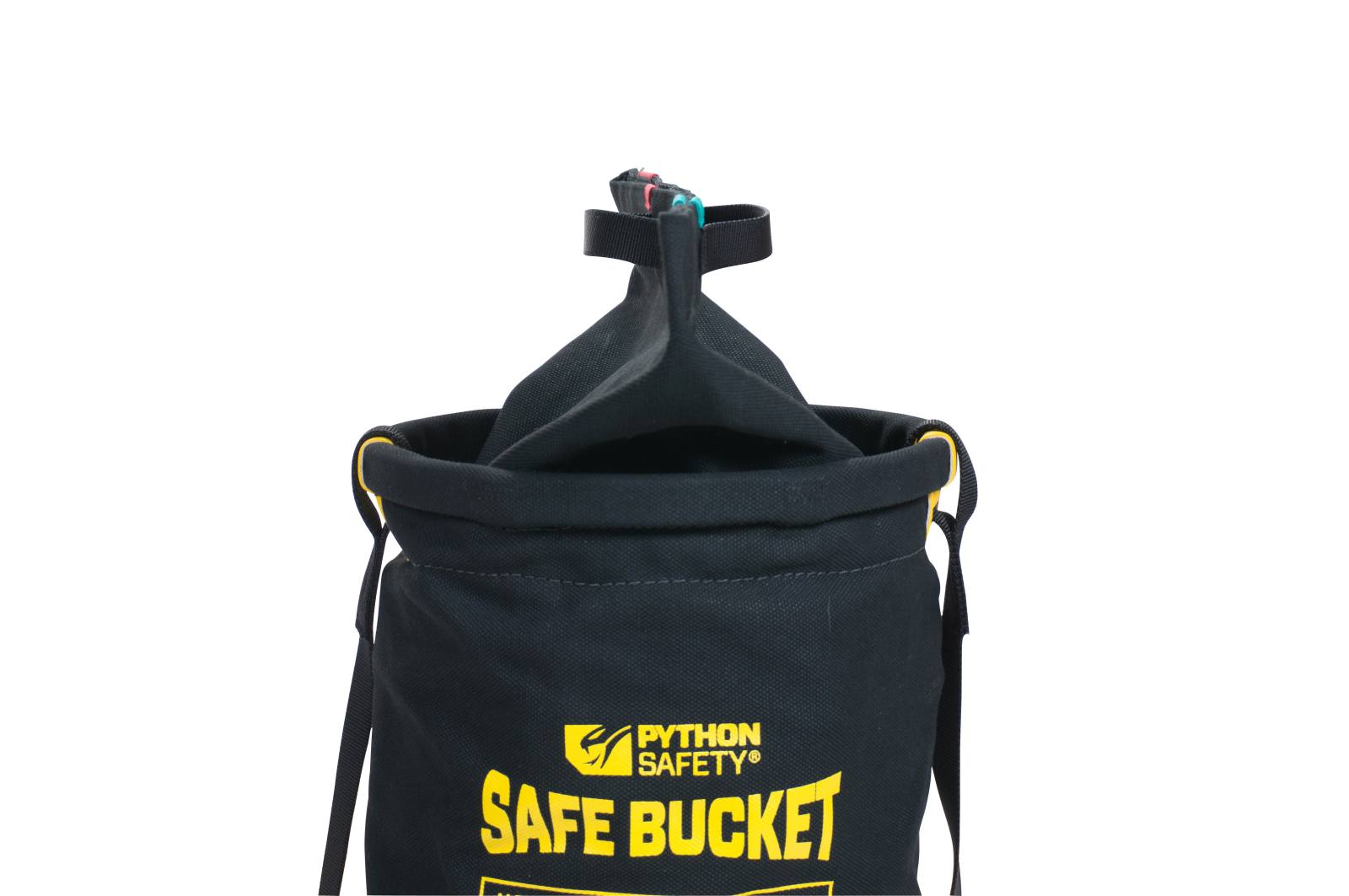 3M DBI-SALA safety transport bag, size: 38 x 32 cm, canvas, puncture-resistant base, hook-and-eye fastening system, carrying strap, various metal eyelets, max. load 45.4 kg, H38 x D32 cm