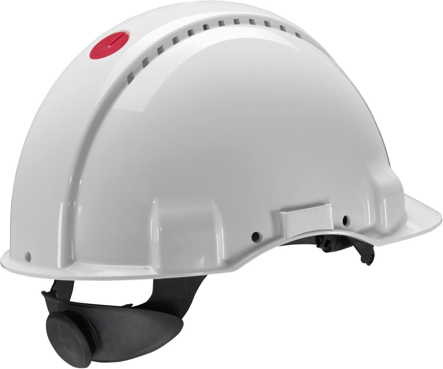 3M Safety helmet, Uvicator, ratchet fastening, non-ventilated, dielectric 1000 V, leather sweatband, white, G3001MUV-VI